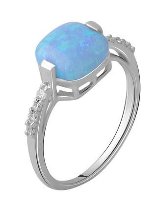 Срібне кільце з благородним опалом