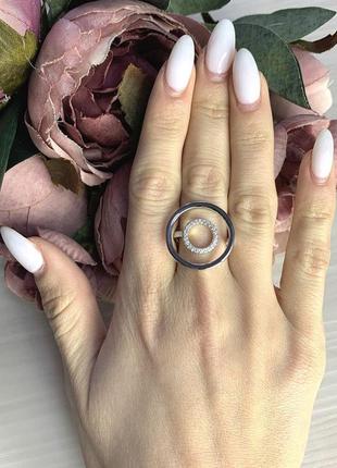 Серебряное кольцо с куб.цирконием3 фото