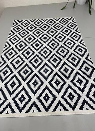 Килим у вітальню, безворсовий. туреччина, ромби 80х150 см