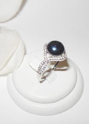 Серебряное кольцо с речным жемчугом