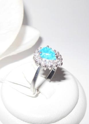 Серебряное кольцо с благородным опалом3 фото