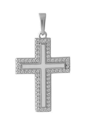 Срібний хрестик komilfo з рубіном 3.78 ct (2013099)