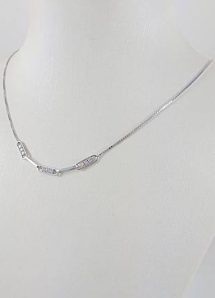 Колье серебряное clt10371-б 6