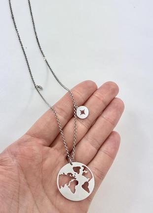 Колье серебряное clt9802-б 6