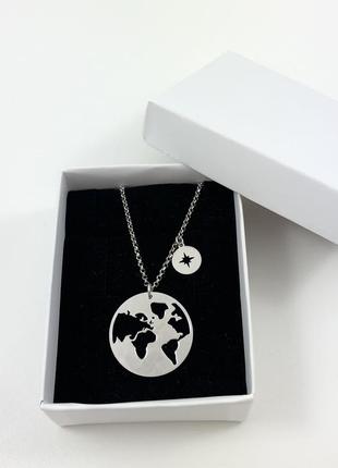 Колье серебряное clt9802-б 4