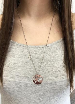 Колье серебряное clt9802-б 5