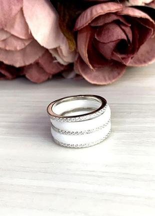 Серебряное кольцо с керамикой2 фото