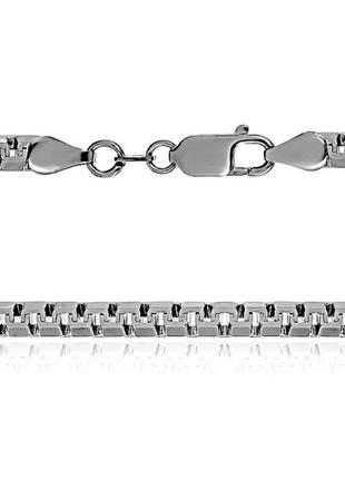 Срібний ланцюг бісмарк (родированная) 55см.