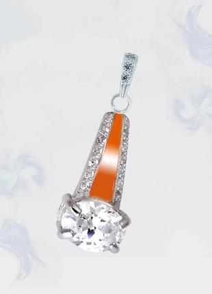 Подвеска из серебра с золотыми вставками