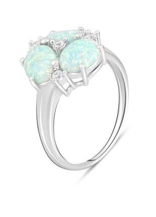 Срібне кільце з благородним опалом