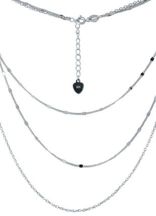 Срібне намисто komilfo без каменів 50-55 см.