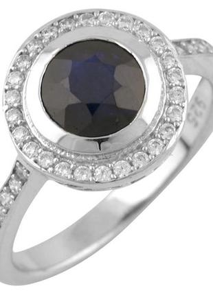Серебряное кольцо с натуральным сапфиром
