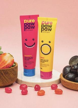 Бальзам для губ восстанавливающий pure paw paw grape 15g9 фото