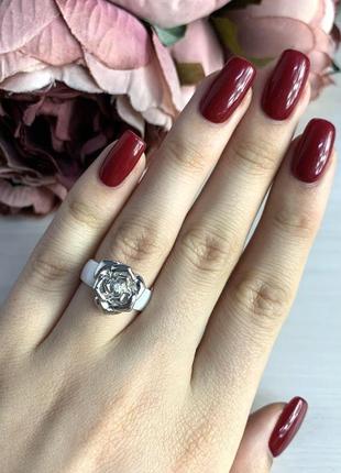 Серебряное кольцо с керамикой3 фото