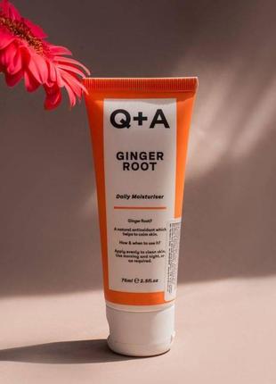 Зволожуючий крем для обличчя на основі кореня імбиру q+a ginger root daily moisturiser 75ml