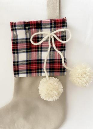 Новорічні шкарпетки для подарунків різдвяний декор игрушка2 фото