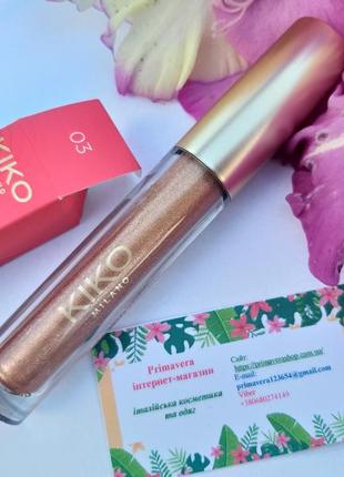 Kiko milano mood boost glittery liquid eyeshadow рідкі блискучі тіні для повік 037 фото