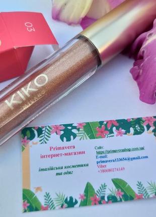 Kiko milano mood boost glittery liquid eyeshadow рідкі блискучі тіні для повік 034 фото