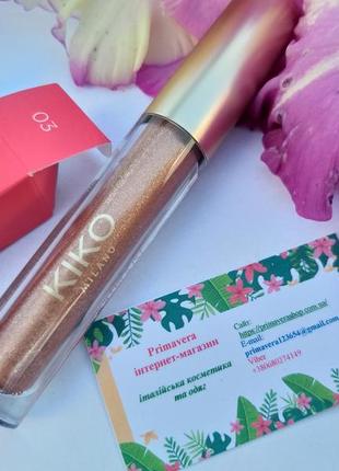 Kiko milano mood boost glittery liquid eyeshadow рідкі блискучі тіні для повік 035 фото