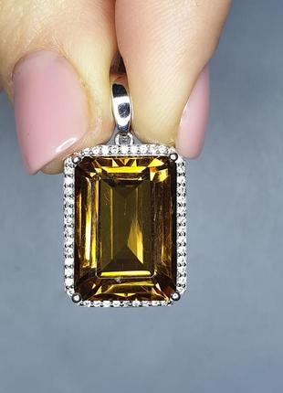 Кулон срібний із султитом і кубічним цирконієм 7,48 г