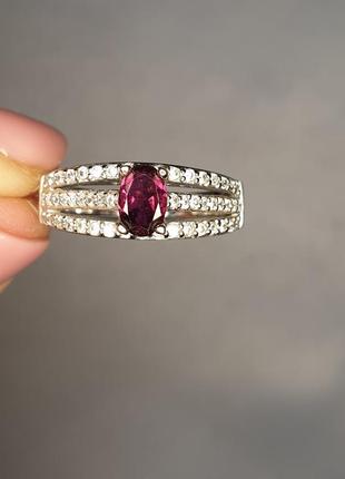 Кольцо серебряное с александритом и фианитом 17 3,88 г