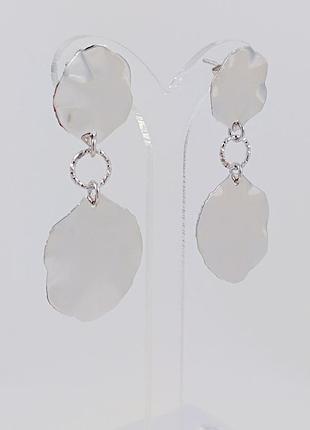 Серьги серебряные ort8073-б 5