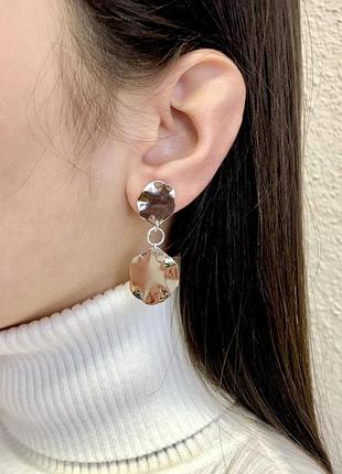 Серьги серебряные ort8073-б 4