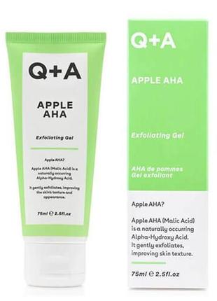 Отшелушивающий гель с кислотами для лица q+a apple aha exfoliating gel 75ml