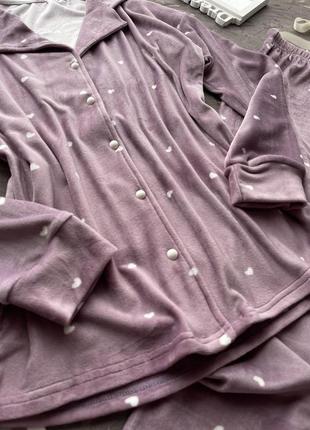 Велюрова піжама зі штанами2 фото