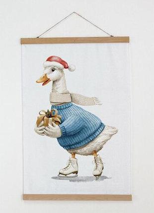 Декоративный тканевый постер, плакат с принтом «goose» 60х93 см (tpsr_23ny009)