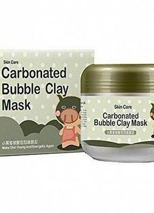 Очищающая пузырьковая маска bioaqua carbonated bubble clay mask1 фото