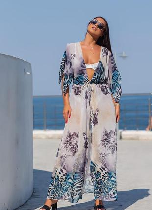 Туника-парео для пляжа (р. 50-52-54-56) 8056-26