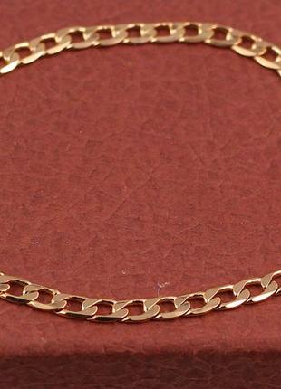 Браслет xuping jewelry панцир 20 см 4 мм золотай