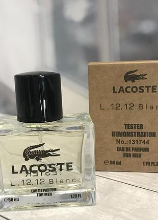 Тестер чоловіча туалетна вода eau de lacoste l. 12.12 blanc / лакост про де л. 12.12 бланк білі / 50 ml