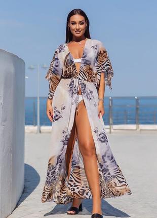 Туника-парео для пляжа (р. 50-52-54-56) 8056-26к