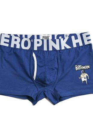 Трусы хлопковые pink hero синего цвета bathman