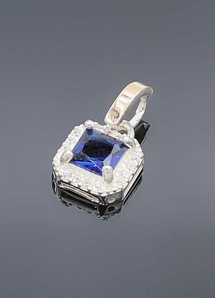 Срібний кулон з золотом "магічний квадрат"