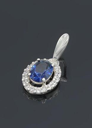 Серебряный кулон безупречный овал