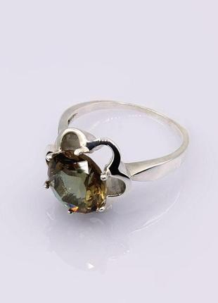 Серебряное кольцо з султанитом кристалл