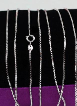 Цепь xuping jewelry венецианское плетение  60 см 1 мм серебристая