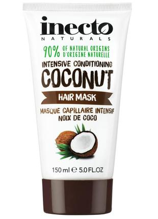 Зволожуюча маска для волосся з маслом кокоса inecto naturals coconut conditioner 150 ml
