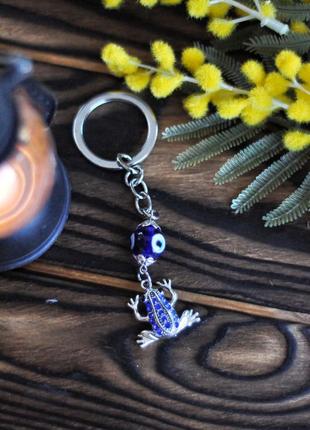 Брелок-оберіг око фатіми "жаба"