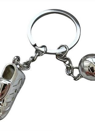 Брелок кросівок з м'ячем 3d torankusu сріблястий