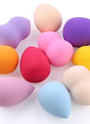 Губка спонж для макіяжу грушеподібний makeup sponge m47 рожевий2 фото