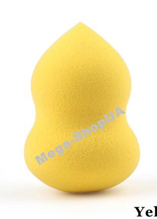 Губка спонж для макияжа грушевидный makeup sponge m47 желтый