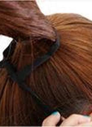Хвост, шиньон на ленте из искусственных волос, гофре 223 фото