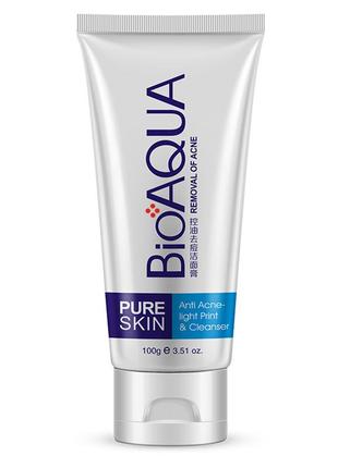 Пінка для вмивання pure skin anti-acne для проблемної шкіри від bioaqua, 100г2 фото