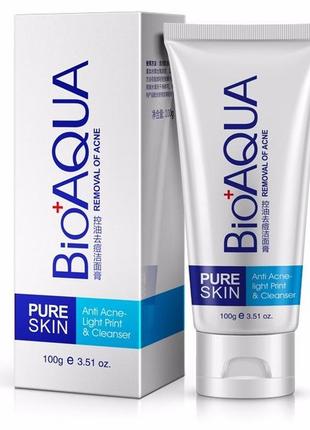Пінка для вмивання pure skin anti-acne для проблемної шкіри від bioaqua, 100г1 фото