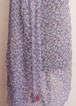 Парео саронга цветы . с кисточками . индия хлопок 105 на 185 см