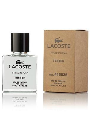 Тестер мужской туалетной воды lacoste style in play / лакосте стиль игры / /50мл.